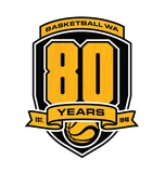 Basketball WA 80 Years logo